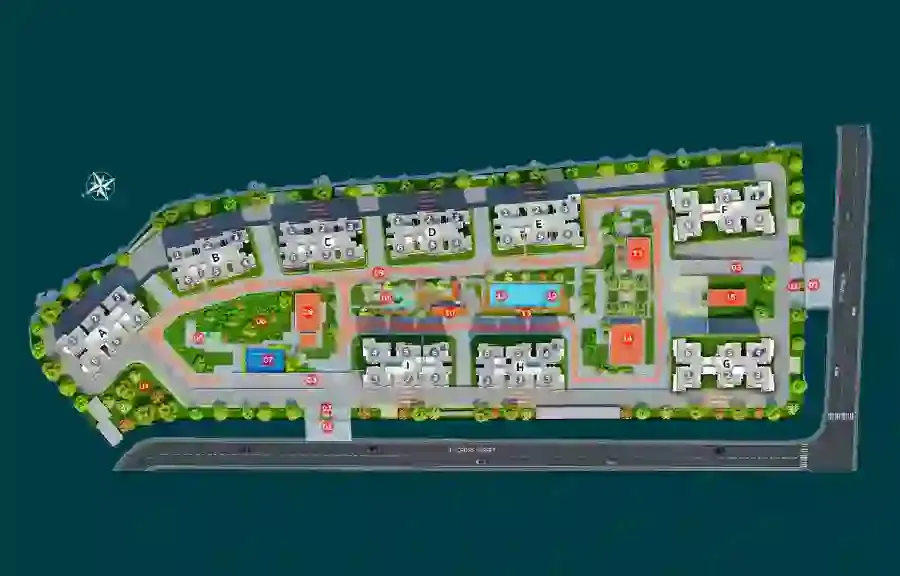 Mahindra Lakewoods master plan layout
